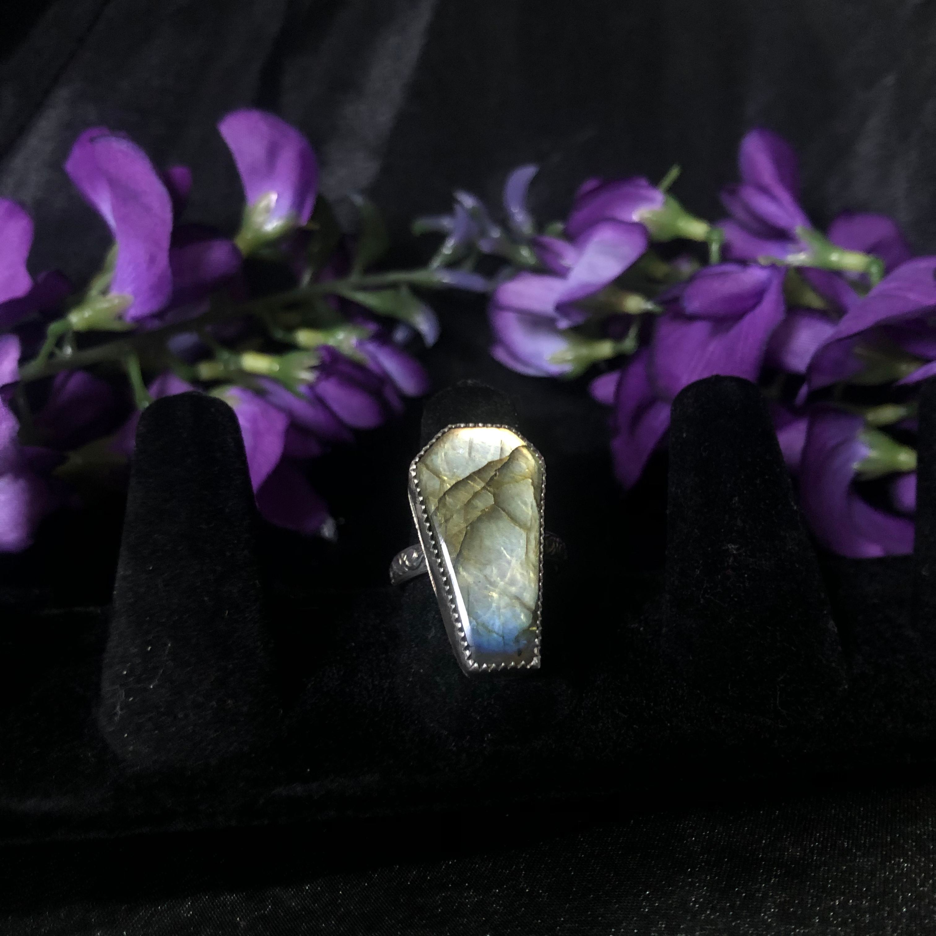 Labradorite Coffin Ring image 0
