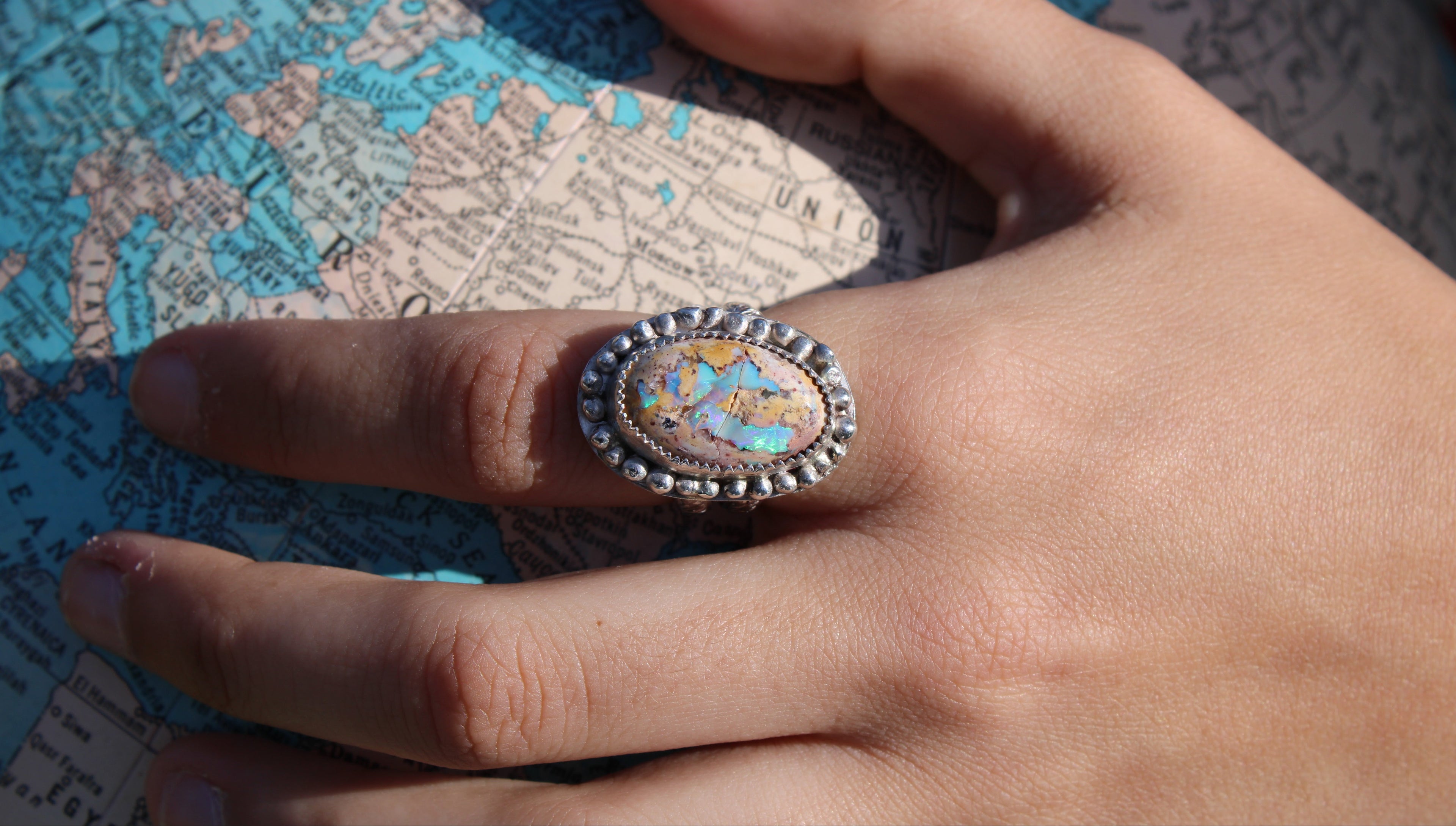 Mexican Cantera Opal Ring image 0