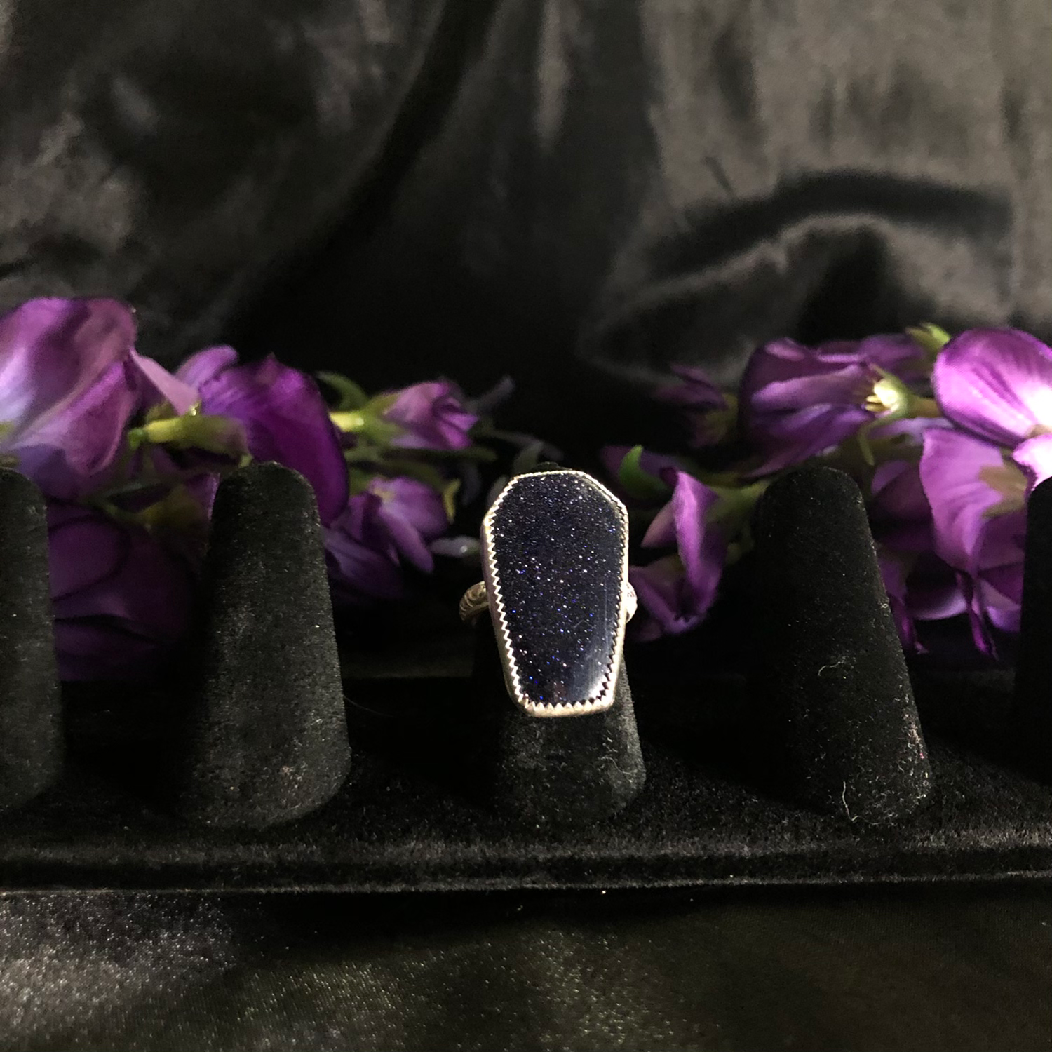 Goldstone Coffin Ring image 0