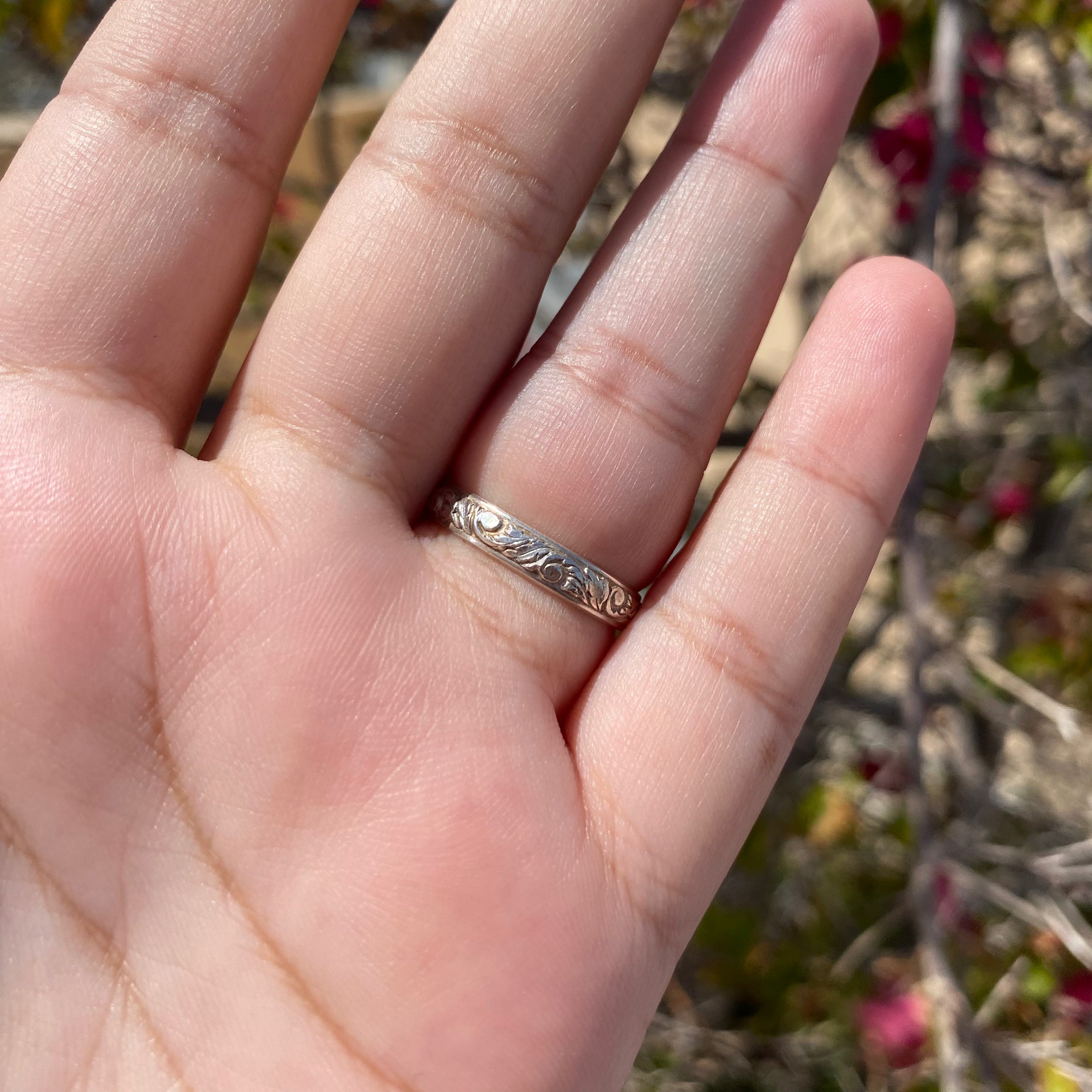 Goldstone Coffin Ring - Size 7