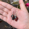 Bloodstone Mushroom Earrings