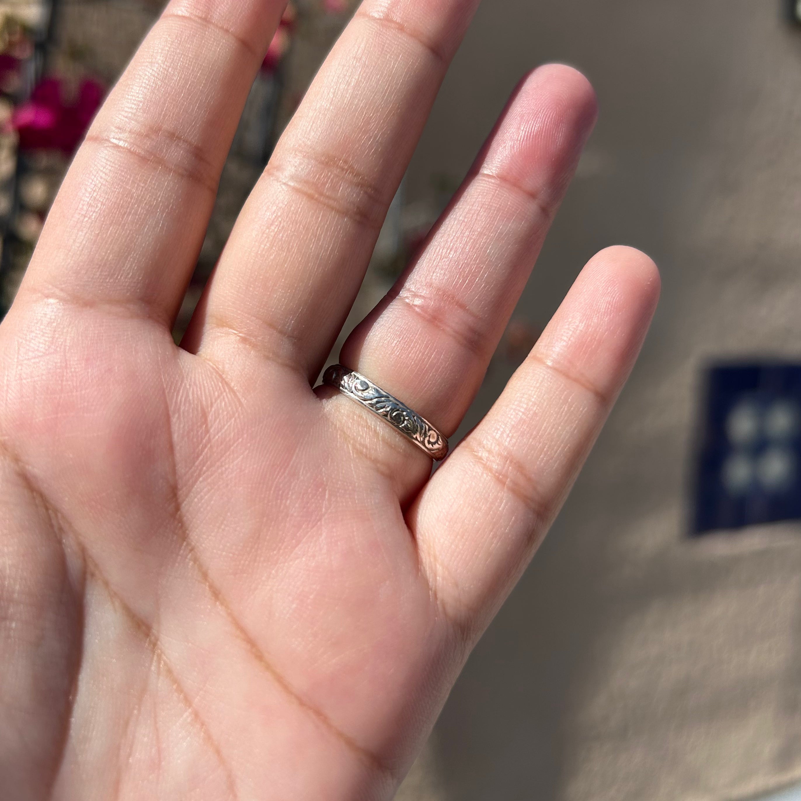 Labradorite Coffin Ring - Size 8
