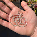 Large Silver Hoop Earrings
