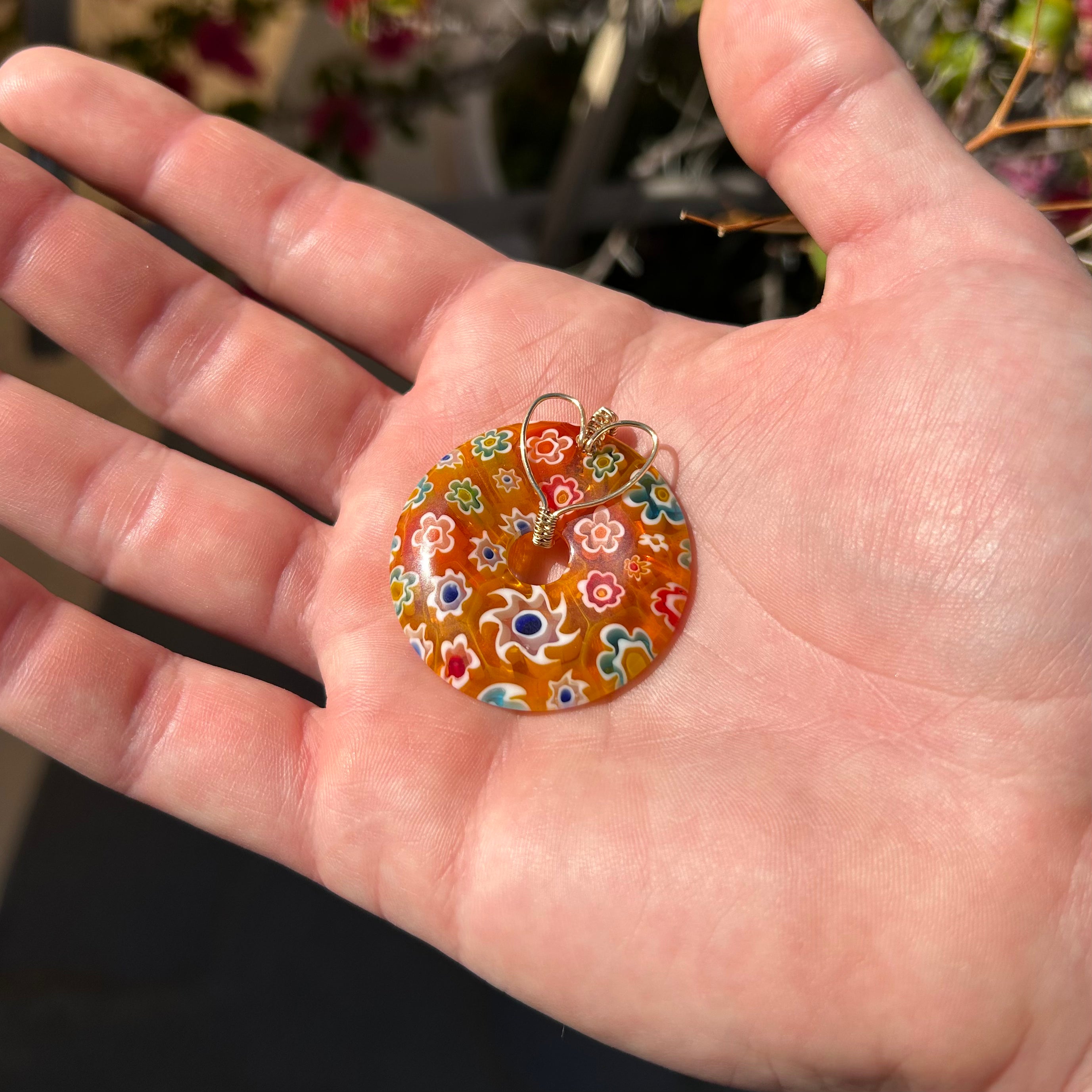 Floral Donut Pendants