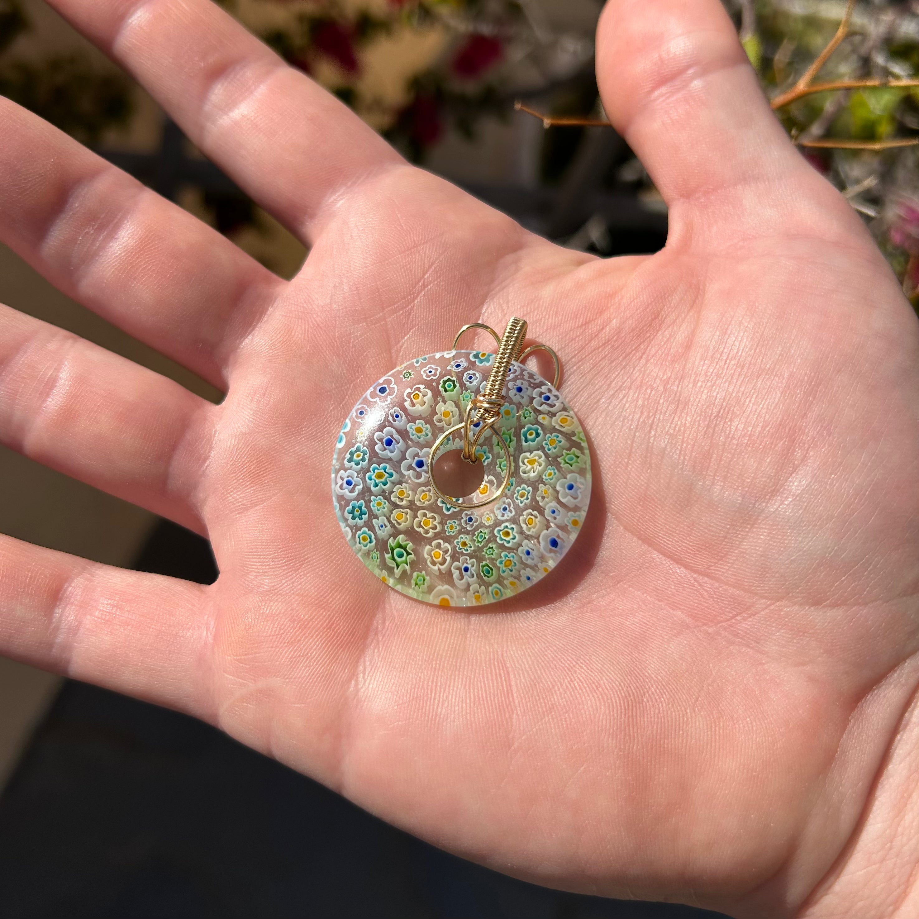 Floral Donut Pendants