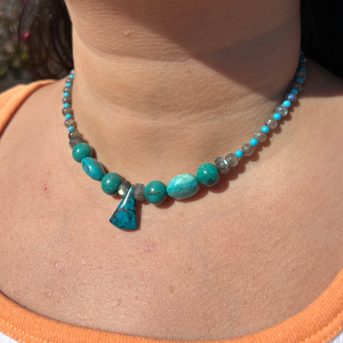 Chrysocolla Athena Necklace