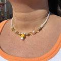 Yellow Mushie Necklace