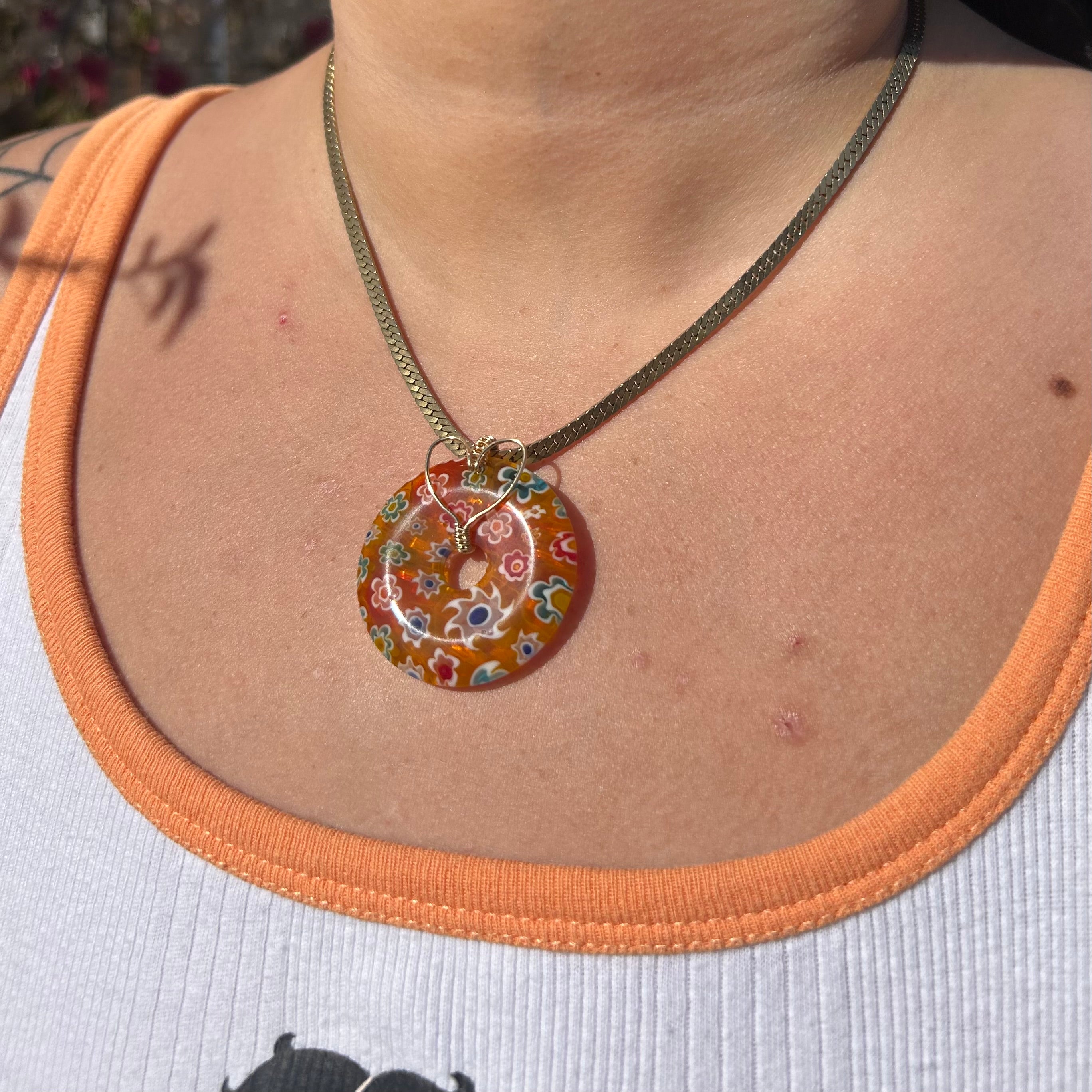 Floral Donut Pendants