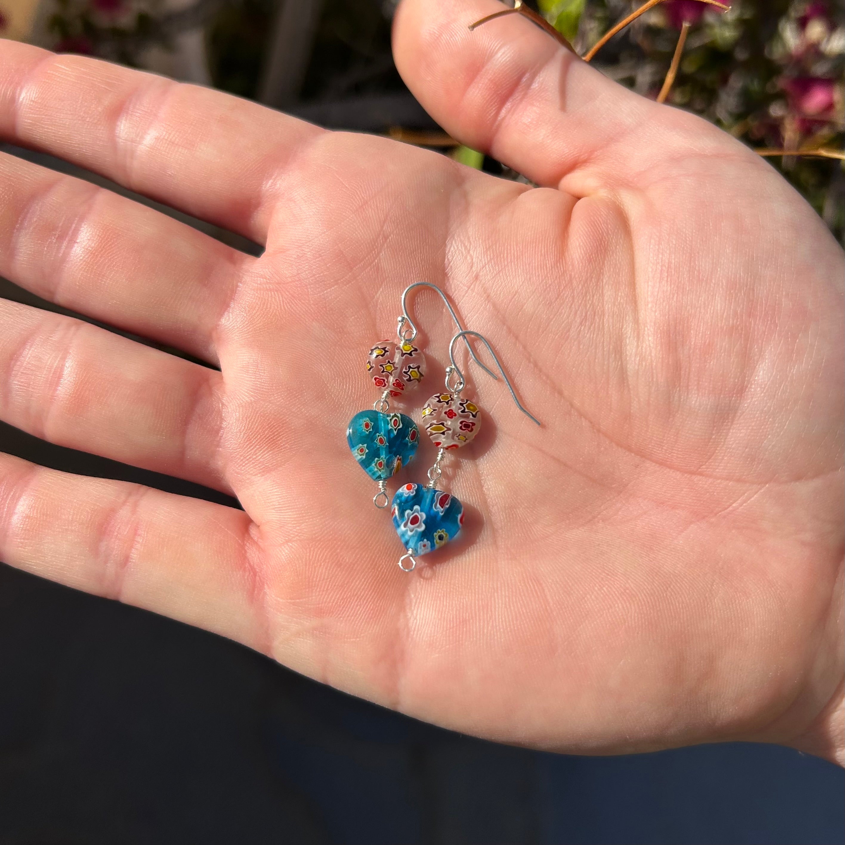 Floral Heart Earrings