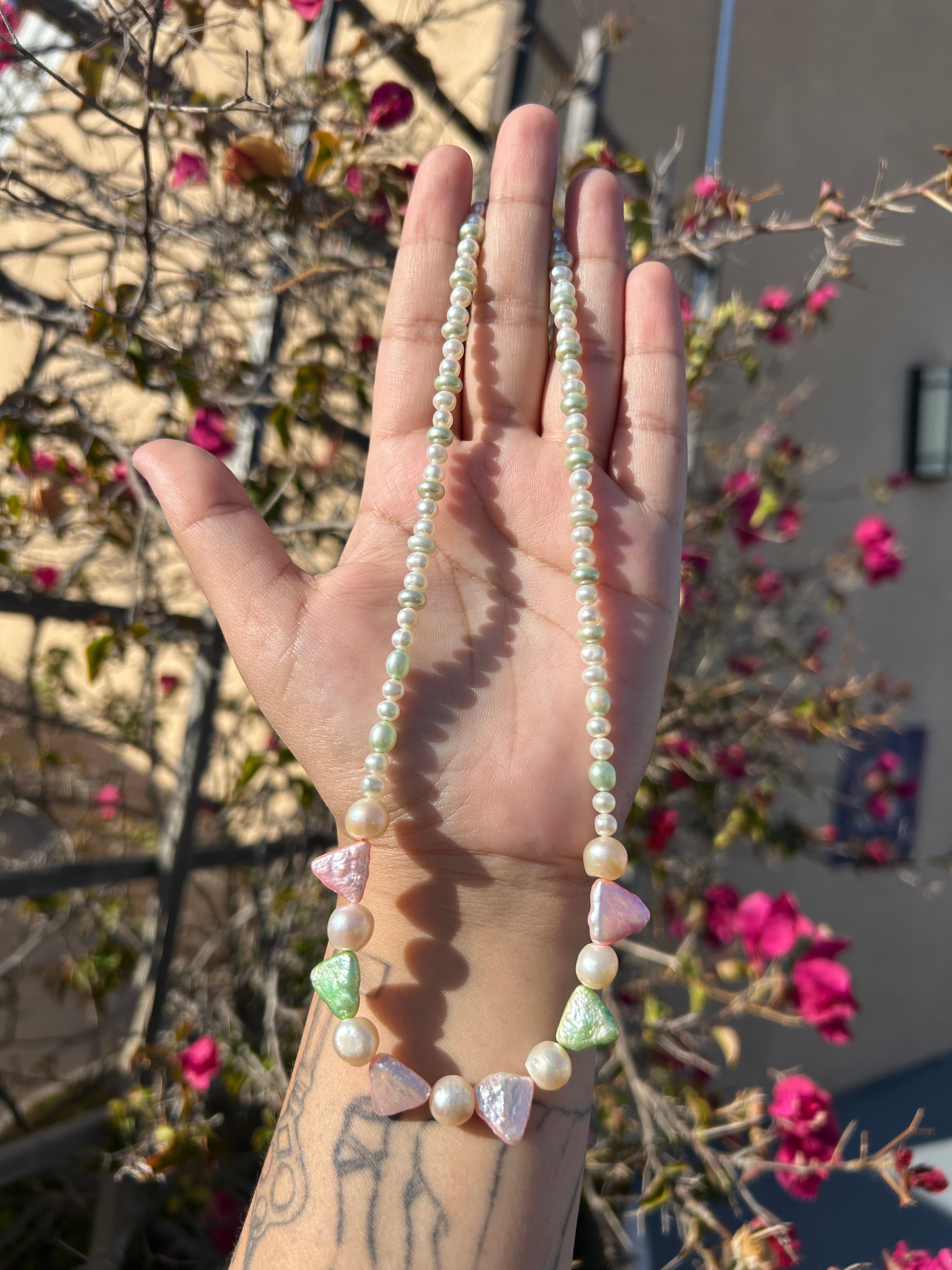 Pastel Pearl Necklace