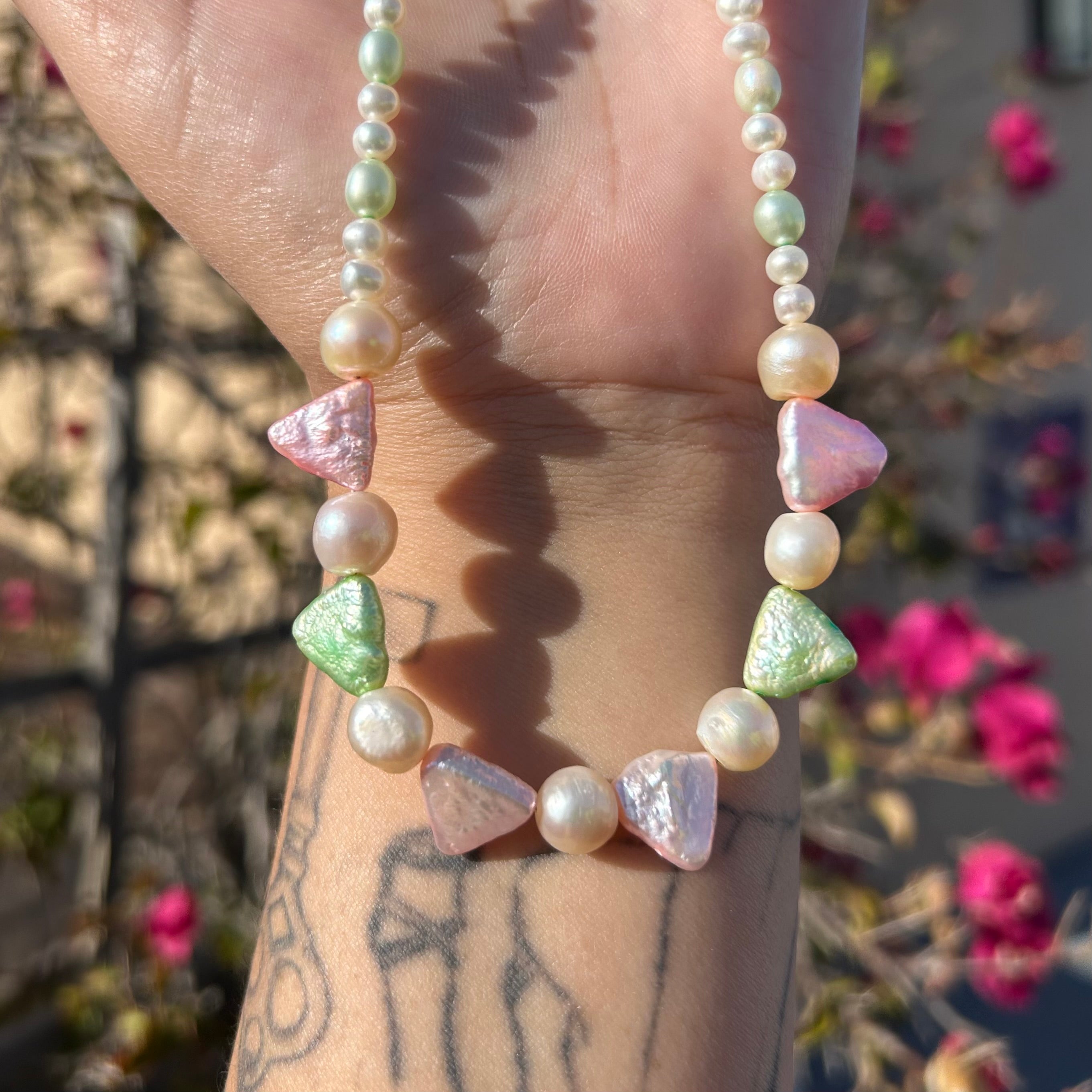 Pastel Pearl Necklace