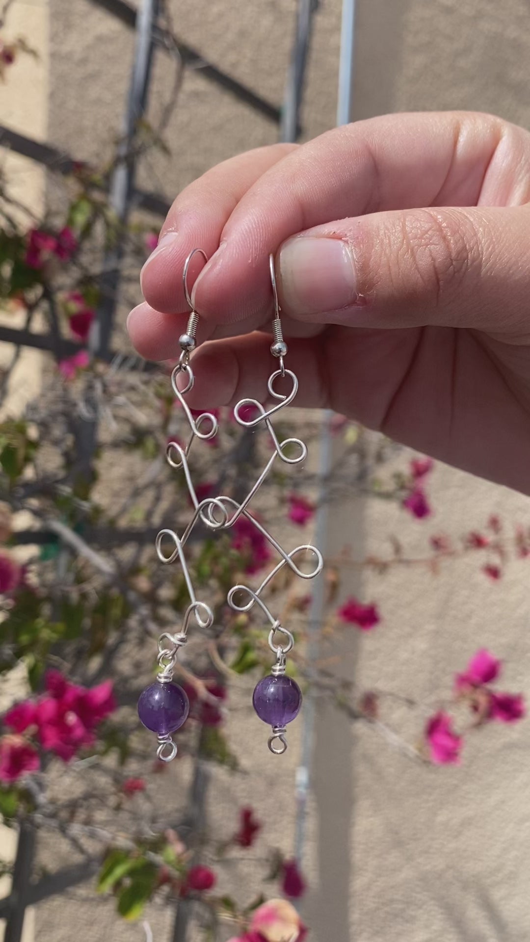 Amethyst Filigree Earrings
