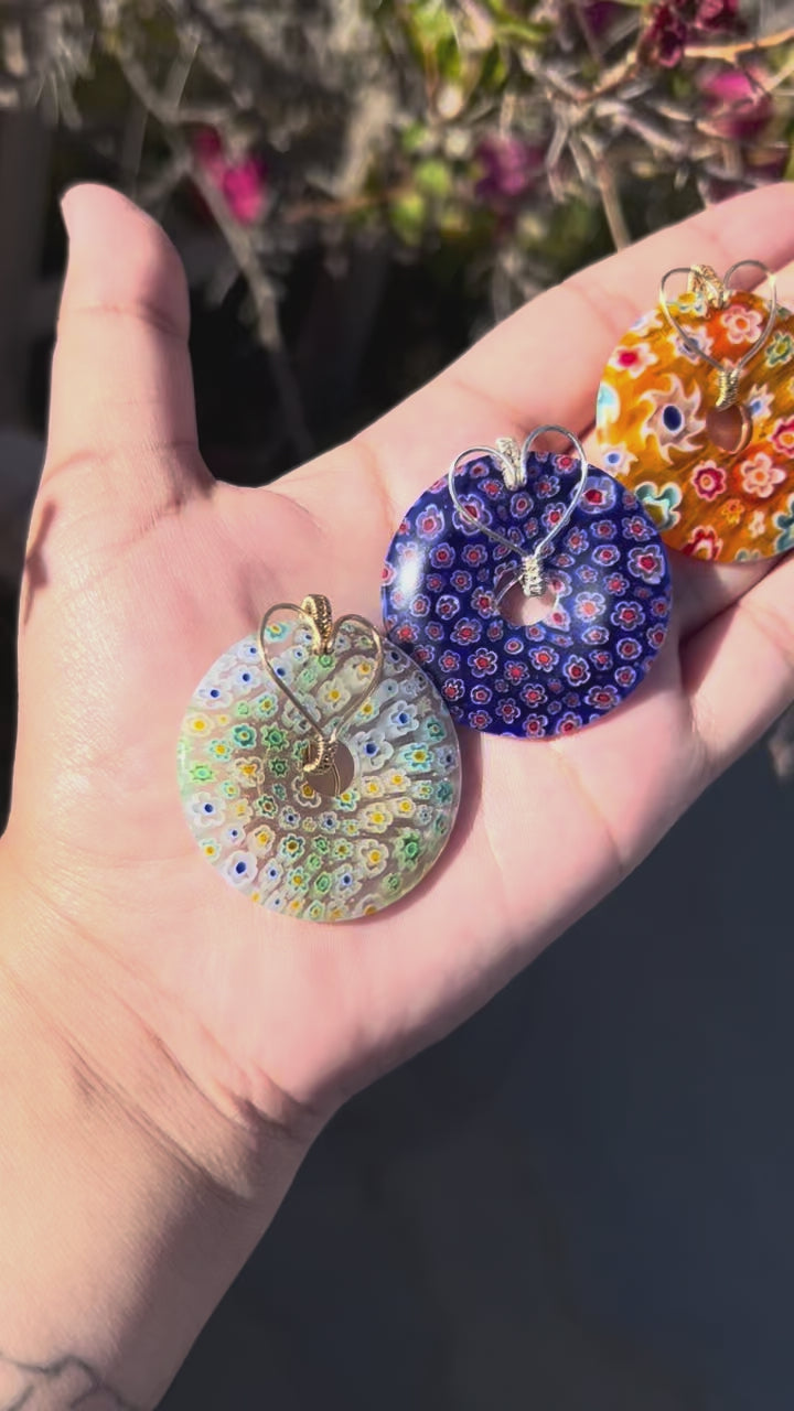 Floral Donut Pendants