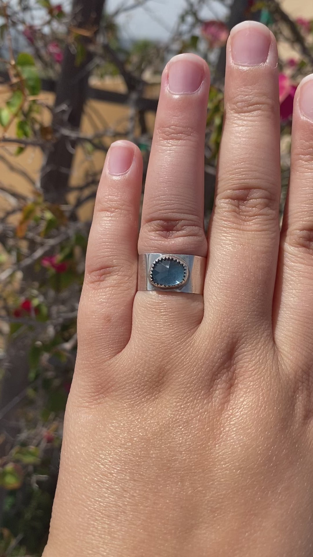 Blue Topaz Ring - Size 8